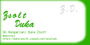 zsolt duka business card